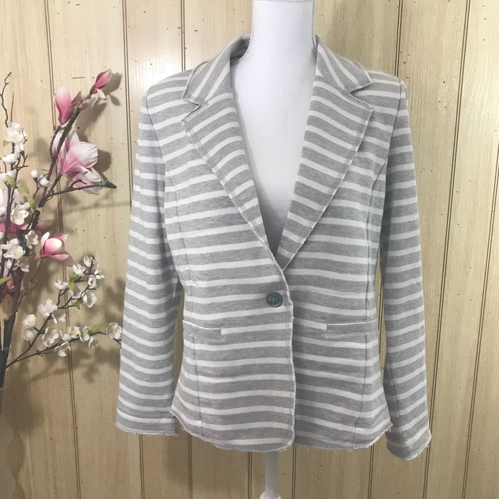 Tommy Hilfiger Striped Glitter Blazer Jacket Large